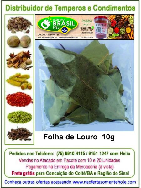 7898917609088 Folha de Louro - 10g