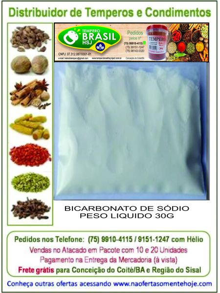 7898917609286 Bicarbonato de Sodio - 30g