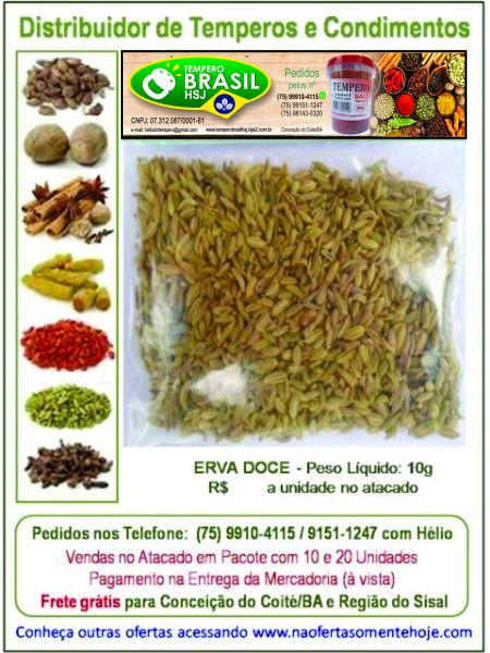 7898917609040 Erva Doce - 20g